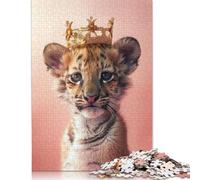 Adult Jigsaw Puzzle 1000 Tiger Cub King Puzzles for Adults Educational Game for Adult Teenagers 1000pcs (75x50cm)