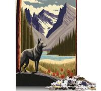 Adult Jigsaw Puzzle 1000 Wolf Art Series Style 9 Puzzle Adult Jigsaw Puzzle Jigsaw Puzzles for Adults Educational Game Challenge Toy 38x26cm/1000pcs