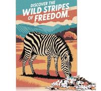 Adult Jigsaw Puzzle 1000 Zebra Wild Stripes of Freedom Puzzle Jigsaws for Adults Educational Game Challenge Toy 1000pcs (75x50cm)