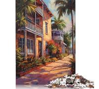 Adult Jigsaw Puzzle 1000Art District Miami USA Wooden Puzzle Jigsaws for Adults Educational Game for Adult Teenagers 1000pcs (75x50cm)