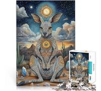 adult jigsaw puzzle 2000 pieces Colored Kangaroo Made of cardboard,for age 14 years and over Staycation Kill time Difficult Hard Gifts for Women Men 。size:70x100cm/27.5x39.3inch