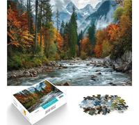adult jigsaw puzzle 2000 pieces Forest in Autumn Nature Made of cardboard，Suitable for people aged 14 and above Train your brain and your hands Gift of works of art。size：70x100cm/27.5x39.3inch