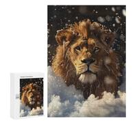 Adult Jigsaw Puzzle, 300 PCS, Featuring Lion Take A Shower Artwork, A Creative Way to Unwind after A Busy Day, for Indoor Play