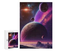 Adult Jigsaw Puzzle, 300 PCS, Featuring Planet Proxima Centauri B Artwork, A Focused Activity for Patient Adult Puzzlers, for Indoor Play
