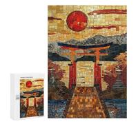 Adult Jigsaw Puzzle, 300 PCS, Featuring Sacred Torri Path Mosaic Artwork, A Focused Activity for Patient Adult Puzzlers, for Indoor Play