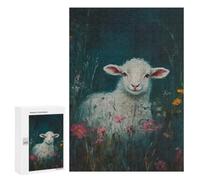 Adult Jigsaw Puzzle, 300 PCS, with Detailed Lamb in A Meadow Artwork, A Creative Way to Unwind after A Busy Day, for Puzzle Fans