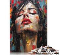 Adult Jigsaw Puzzle 500 Beauty Drawn Woman Puzzles for Adults Educational Game for Adult Teenagers 500pcs (52x38cm)