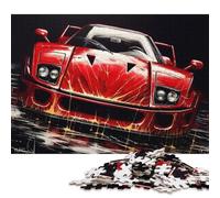 Adult Jigsaw Puzzle 500 Ferrari F40 Art Print Puzzles for Adults Educational Game for Adult Teenagers 500pcs (52x38cm)