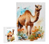 Adult Jigsaw Puzzle, 500 PCS, Featuring Camel Flower Gift Artwork, A Focused Activity for Patient Adult Puzzlers, for Indoor Play