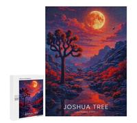 Adult Jigsaw Puzzle, 500 PCS, Featuring Joshua Tree National Park Sunset Artwork, A Creative Way to Unwind after A Busy Day, for Family Nights