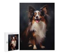 Adult Jigsaw Puzzle, 500 PCS, Featuring Papillon Dog Artwork, Classic Jigsaw Entertainment for The Home, for Indoor Play
