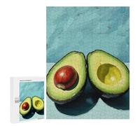 Adult Jigsaw Puzzle, 500 PCS, Featuring Two Halves of An Avocado Artwork, A Creative Way to Unwind after A Busy Day, for Family Nights