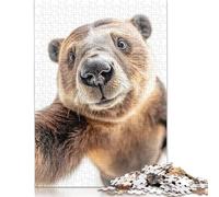 Adult Jigsaw Puzzle 500 Pieces A Beaver Taking A Selfie Wood Puzzle for Adults Sustainable Puzzle for Adults | Games 500pcs (52x38cm)