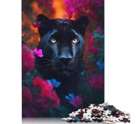 Adult Jigsaw Puzzle 500 Pieces Black Panther Flower Dream Puzzles for Teenagers Gifts Jigsaw Puzzles for Adults 500pcs (52x38cm)