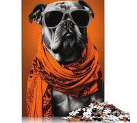 Adult Jigsaw Puzzle 500 Pieces Bulldog Attitude Puzzles Jigsaw Puzzles for Adults Teenagers 500pcs (52x38cm)