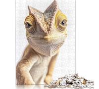 Adult Jigsaw Puzzle 500 Pieces Chameleon Selfie Puzzle for Adults And Teenager Puzzles for Adults Teens 500pcs (52x38cm)