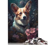 Adult Jigsaw Puzzle 500 Pieces Corgi Dog Fanciful Wooden Puzzles for Adults Educational Games 500pcs (52x38cm)