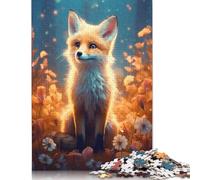 Adult Jigsaw Puzzle 500 Pieces Fox Adorable Puzzles Jigsaw Puzzles for Adults Teenagers 500pcs (52x38cm)