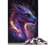 Adult Jigsaw Puzzle 500 Pieces Galaxy Flying Dragon Puzzle Wooden Jigsaw For Adults Games Educational Toys 500pcs (52x38cm)