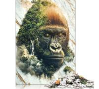 Adult Jigsaw Puzzle 500 Pieces Guardian of The Jungle Wooden Puzzle Jigsaws for Adults for Adults& Teens Age 12 Years Up 500pcs (52x38cm)