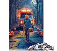Adult Jigsaw Puzzle 500 Pieces Halloween Horror In The Woods Puzzles for Teenagers Gifts Jigsaw Puzzles for Adults 500pcs (52x38cm)