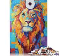 Adult Jigsaw Puzzle 500 Pieces Lion with Toilet Paper Crown Wooden Puzzles for Adults Educational Games 500pcs (52x38cm)
