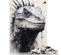 Adult Jigsaw Puzzle 500 Pieces Lizard Desert Elegance Puzzle Jigsaws Brain Teaser Puzzles For Adults 500pcs (52x38cm)