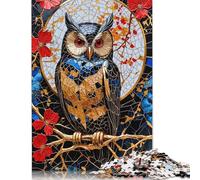 Adult Jigsaw Puzzle 500 Pieces Owl Kintsugi Art Puzzles for Teenagers Gifts Educational Game for Adult Teenagers 500pcs (52x38cm)