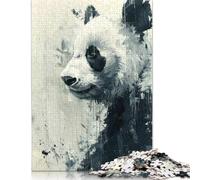 Adult Jigsaw Puzzle 500 Pieces Panda Painting Art Puzzle for Adults And Teenager Puzzles for Adults Teens 500pcs (52x38cm)
