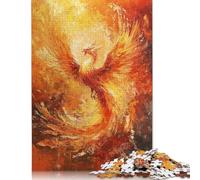 Adult Jigsaw Puzzle 500 Pieces Phoenix Rising Wooden Puzzle Jigsaws for Adults for Adults& Teens Age 12 Years Up 500pcs (52x38cm)