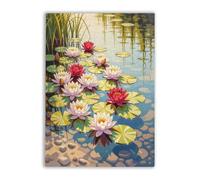 Adult Jigsaw Puzzle 500 Pieces Pool of Water Lilies Large Educational Family Entertainment Toys for Adults