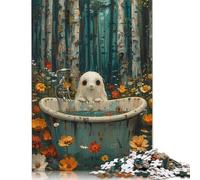 Adult Jigsaw Puzzle 500 Pieces Scary Bohoo Ghost Bathtube Puzzles Jigsaw Puzzles for Adults Teenagers 500pcs (52x38cm)