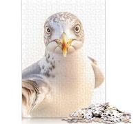 Adult Jigsaw Puzzle 500 Pieces Seagull Selfie Puzzles Wooden Puzzles for Adults& Teenagers Age 12 Years Up 500pcs (52x38cm)