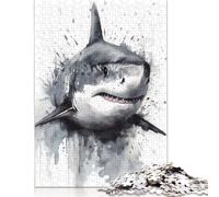 Adult Jigsaw Puzzle 500 Pieces Shark Ocean Majesty Puzzle Jigsaws Brain Teaser Puzzles For Adults 500pcs (52x38cm)