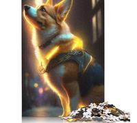 Adult Jigsaw Puzzle 500 Pieces Steampunk Corgi Dog Puzzle Jigsaws for Adults Funny Jigsaw Puzzles 500pcs (52x38cm)