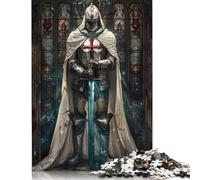 Adult Jigsaw Puzzle 500 Pieces Templar Crusader Knight Puzzle Jigsaws for Adults Funny Jigsaw Puzzles 500pcs (52x38cm)