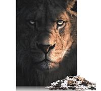 Adult Jigsaw Puzzle 500 Pieces The Lion in The Dark Puzzles for Teenagers Gifts Jigsaw Puzzles for Adults 500pcs (52x38cm)