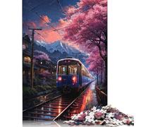 Adult Jigsaw Puzzle 500 Pieces Vintage Pink Flower Poster Puzzle Jigsaws for Adults Educational Puzzle 500pcs (52x38cm)