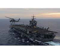 Adult Jigsaw Puzzle 500 Pieces - Warships United States Navy USS Midway Aircraft Carrier Warship Interesting Parent-Childs Family Entertainment Leisure Fun Interactive Wooden