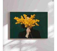 Adult Jigsaw Puzzle 500 Pieces Woman with Flowers Minimalism for Players Who Like to Challenge The Difficult and Unlock More Complex Patterns in Hd