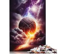 Adult Jigsaw Puzzle 500 Thunder Basketball Puzzles for Adults Educational Game for Adult Teenagers 500pcs (52x38cm)