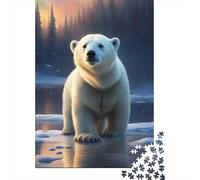 Adult Jigsaw Puzzle Animal Art Polar Bear Jigsaw Puzzles for Adults Educational Game Challenge Toy 1000pcs (38x26cm)