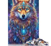 Adult Jigsaw Puzzle Animal Art Wolf Jigsaw Puzzles for Adults Educational Game Challenge Toy 1000pcs (75x50cm)