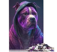 Adult Jigsaw Puzzle Art Beagle Hip Hop-styles 500 Pieces Jigsaw Puzzles Wooden Jigsaw Puzzle Teenagers And Great Gift for Adults 500pcs (52x38cm)