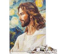 Adult Jigsaw Puzzle Art Christian Jesus Jigsaw Puzzles for Adults Educational Game Challenge Toy 500pcs (52x38cm)