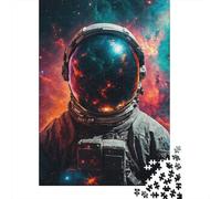 Adult Jigsaw Puzzle, Astronaut Cosmic Portrait, 1000 Pieces, 70x50cm/1000pcs, A Thoughtful Gift for A New Home; Low-dust White Pieces for Sorting