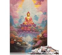Adult Jigsaw Puzzle Buddha Art Jigsaw Puzzles for Adults Educational Game Challenge Toy 1000pcs (75x50cm)
