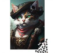 Adult Jigsaw Puzzle, Captain Cat, 1000 Pieces, 52x38cm/1000pcs, A Calm After-work Activity; Smooth White Pieces for Easy Handling