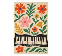 Adult Jigsaw Puzzle, Central Park Summer Jazz Floral Piano, 1000 PCS