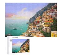 Adult Jigsaw Puzzle, Colorful Coastal Towns A Visual Journey, 1000 PCS